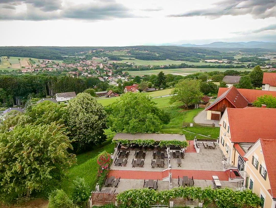 Panoramablick auf Bad Waltersdorf